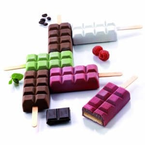 Gel02 Choco Stick: Glassform för pinnglassar tillverkad i silikon - Silikomart