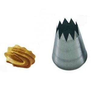 Tyll Rund stjärna öppen Ø14mm för spritspåse - BS114