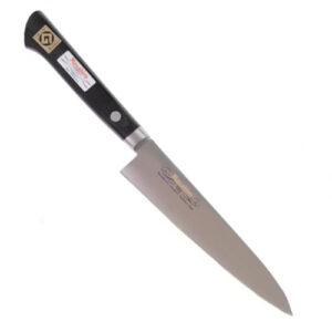 Masahiro MV-Pro Allkniv 15 cm – proffsig utility/petty i MBS-26 (58–59 HRC) med micartahandtag och bolster. 70/30-slipad, vass och lätt att slipa.