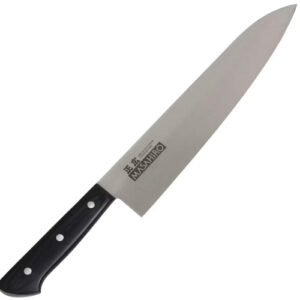Masahiro SL Kockkniv 27 cm – superlätt gyuto i MBS-26 (58–59 HRC) med 70/30-slipning, pakkawood och saya. Lång räckvidd, vass och exakt för proffskök.